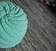 Вязаный пуф Kozaa's Bags Зефирка Ментол. Пуфы и пуфики. Kozaa's bags от Анастасии Козловец. Интернет-магазин Ярмарка Мастеров.  Фото №2