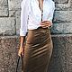 Suede pencil skirt, Skirts, Cherepovets,  Фото №1