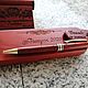 Wooden pen and USB stick with engraving, in a box and case