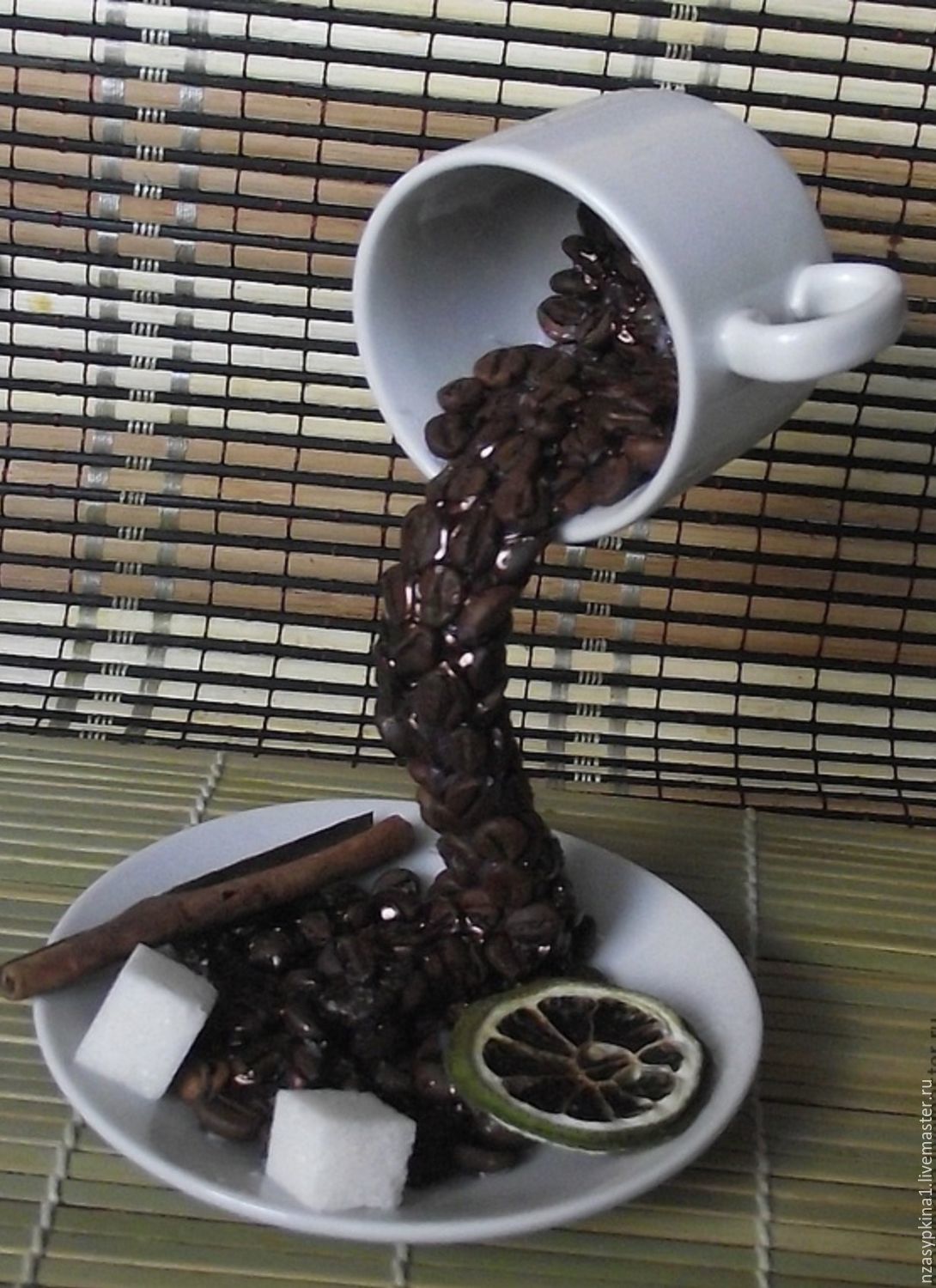 Парящая чашка с кофе ( этапы изготовления):