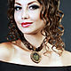 A velvety leather 'Locket necklace', Pendants, St. Petersburg,  Фото №1
