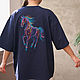 Copy of Long white T-shirt The Mezen painting. T-shirts. NATALINI. Ярмарка Мастеров.  Фото №13