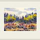 Акварельная картина:"Цветочная поляна" (21 на  29,7см). Картины. Картины акварелью (elenaakvarel). Ярмарка Мастеров.  Фото №6