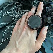 Украшения handmade. Livemaster - original item Copper ring with chromite. Handmade.