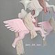 Мобиль на кроватку из фетра с пегасами для девочки. Мобили на кроватку. Fairy felt toys. Интернет-магазин Ярмарка Мастеров.  Фото №2