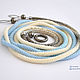 Thin belt rope made of beads with pyrite Golden blue. Belt. gershman. Online shopping on My Livemaster.  Фото №2