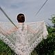  Openwork wedding shawl, white mohair shawl. Shawls. KnitLaceDreams. Online shopping on My Livemaster.  Фото №2