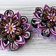 Order Hair bands in the technique of kanzashi. Rainbow colors. Livemaster. . Hairpins Фото №3