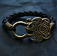Leather bracelet paw Velez, Bead bracelet, Volgograd,  Фото №1
