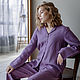 Order Home suit with trousers linen lilac. Delicate Clothing Store (Daria). Livemaster. . Home costumes Фото №3