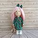 Кукла ручной работы с розовыми волосами. Тыквоголовка. Vera's dolls. Ярмарка Мастеров.  Фото №5