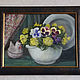 Oil painting. Pansy. rustic motif. Pictures. Verana-art. Online shopping on My Livemaster.  Фото №2