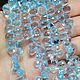 Топаз (Sky Blue Topaz) капля бусины с огранкой бриолет, Бусины, Москва,  Фото №1