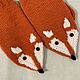 Варежки вязаные Лисы шерстяные. Варежки. Лена Коробова (lazylazyknits). Ярмарка Мастеров.  Фото №4