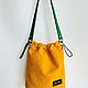 Сумка мешок Yellow. Сумка через плечо. 21:21 bags. Ярмарка Мастеров.  Фото №5