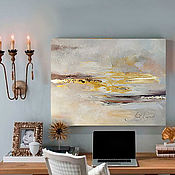 Картины и панно handmade. Livemaster - original item Golden dawn-interior painting on canvas. Handmade.