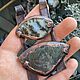 Copper pendant 'Confrontation' (moss agate, utkinite). Pendant. Ural Jeweler (artelVogul). Online shopping on My Livemaster.  Фото №2