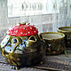 Services: A frog teapot and two mugs, Tea & Coffee Sets, Barnaul,  Фото №1