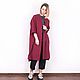 Dress shirt in burgundy color. Dresses. Alena Vishnyakova. Online shopping on My Livemaster.  Фото №2