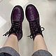 High-top boots, ostrich, purple. Boots. SHOES&BAGS. My Livemaster. Фото №5