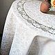 Linen/cotton tablecloth Perepev cream d.170 cm. Tablecloths. flax&lace. My Livemaster. Фото №4