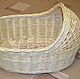 The cradle for the doll is woven from willow vines, Doll furniture, Kirovo-Chepetsk,  Фото №1