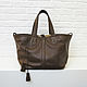 Tote bag (Tote bag) made of genuine leather, Tote Bag, Lyubertsy,  Фото №1