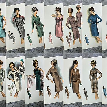 Винтаж ручной работы. Ярмарка Мастеров - ручная работа Винтаж: Иллюстрации Мода. Handmade.