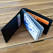 Business card holder made of genuine leather Mini (sand)