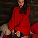 Красный свитер "Фонарик". Свитеры. Oxana Davydova. Интернет-магазин Ярмарка Мастеров.  Фото №2