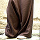 Заказать Льняные брюки  Brown Harem Pants. MILENA (aakasha). Ярмарка Мастеров. . Брюки Фото №3