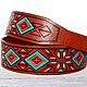 Order Hand Painted Genuine Leather Belt, Boho Leather Belt. Made In Rainbow. Livemaster. . Straps Фото №3