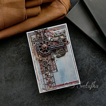 Открытки ручной работы. Ярмарка Мастеров - ручная работа Мужская открытка. С днём рождения.. Handmade.