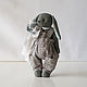 Зайка тедди в комбинезоне. Тедди Зверята. Handsewing.toys (Ирина). Ярмарка Мастеров.  Фото №4