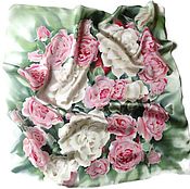 Аксессуары handmade. Livemaster - original item Batik shawl Rose garden. Handmade.