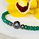 Bracelet with emeralds and black diamond buy, Bead bracelet, Tolyatti,  Фото №1