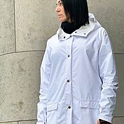 Одежда handmade. Livemaster - original item Premium White Women`s rain and wind Raincoat. Handmade.
