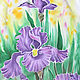 Scarf 'Irises' - batik. Scarves. studiya. Online shopping on My Livemaster.  Фото №2