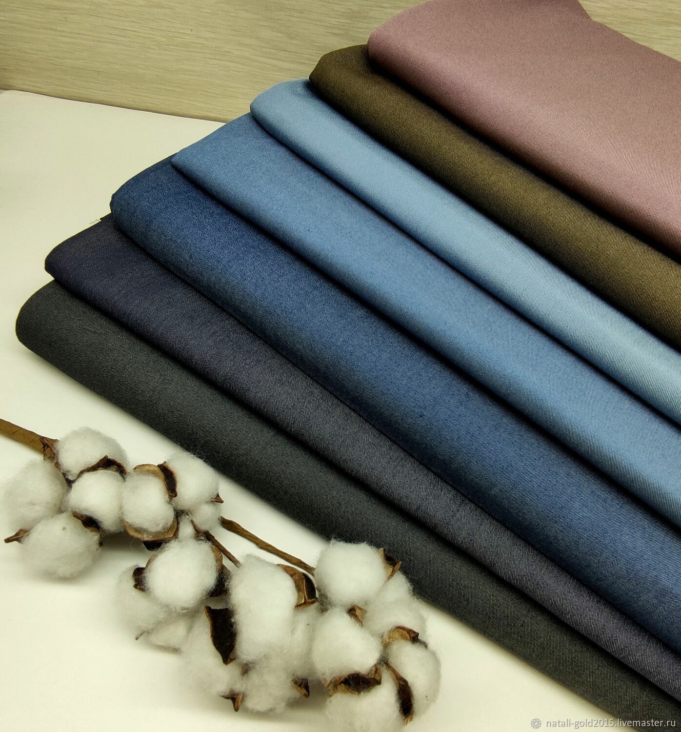 Ткани: Джинс-деним тонкий, 8 цветов Х164 купить в интернет-магазине ...