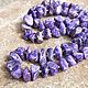 Заказать Бусы из натурального чароита, 50 см. JewelryStudioGem. Ярмарка Мастеров. . Бусы Фото №3