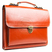 Сумки и аксессуары handmade. Livemaster - original item Business leather briefcase Mini Auburn. Handmade.