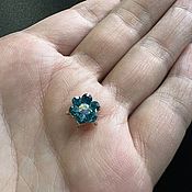 Материалы для творчества handmade. Livemaster - original item Connector art. 2-10 Flower with blue stones. Handmade.