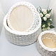 Cestas de almacenamiento de hilo de punto conjunto de tres cestas. Basket. Lace Shawl by Olga. My Livemaster. Фото №4