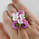 Octopus Tentacle Ring with Flowers, Polymer Clay, Rings, Nizhny Novgorod,  Фото №1