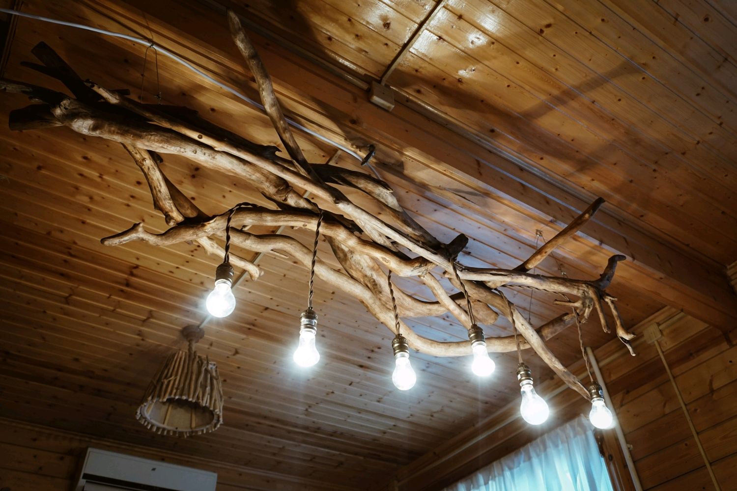 веревки в интерьере деревянного дома