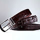 Cinturón de cuero genuino de cocodrilo IMA3154K, Straps, Moscow,  Фото №1