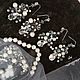 Pendientes de perlas con diamantes de imitación, pendientes de Boda, pendientes de novia. Earrings. torystyle (ToryStyle). Интернет-магазин Ярмарка Мастеров.  Фото №2