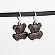 Bears earrings, Earrings, Vladimir,  Фото №1
