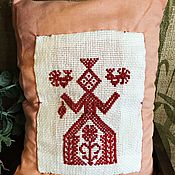 Фен-шуй и эзотерика handmade. Livemaster - original item Protective cushion with herbs and embroidery. Handmade.