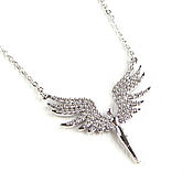 Украшения handmade. Livemaster - original item Angel pendant, angel pendant, angel pendant, cubic Zirconia pendant. Handmade.
